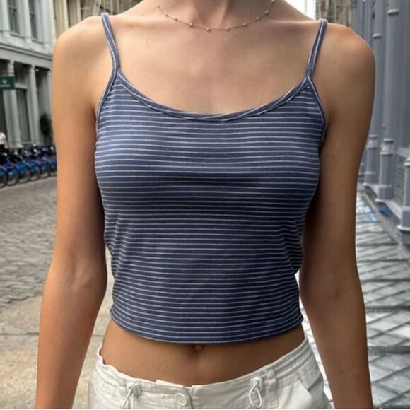 Brandy Melville Tops - Brandy Melville John Galt Blue White Striped Tank Top Women’s Small